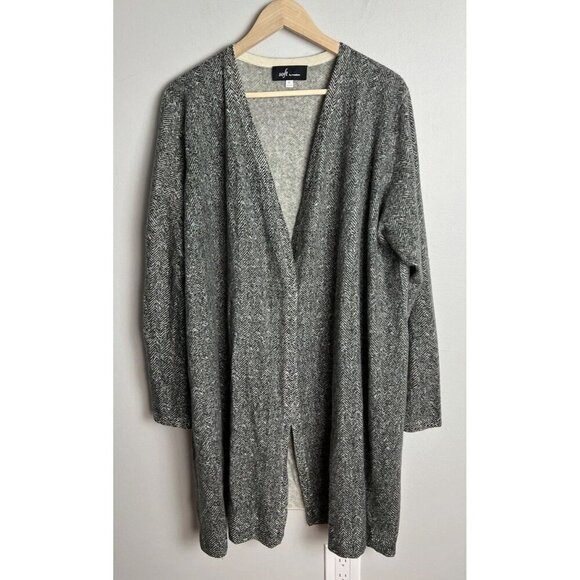 Soft By Naadam Sweaters - Soft by Naadam Herringbone Cashmere Long Cardigan Size XL Women’s